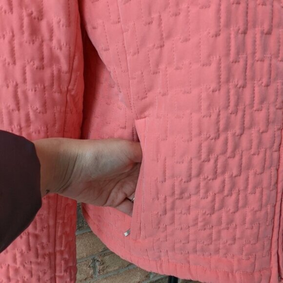 Denver Hayes quilted salmon pink zip jacket - Picture 4 of 7